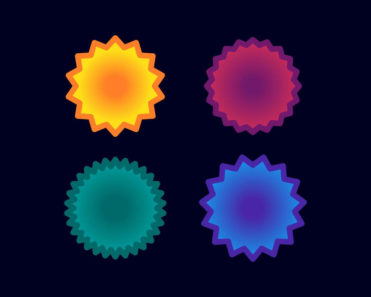 illustrations d'icône de cercle d'étoile d'interface utilisateur vecteur