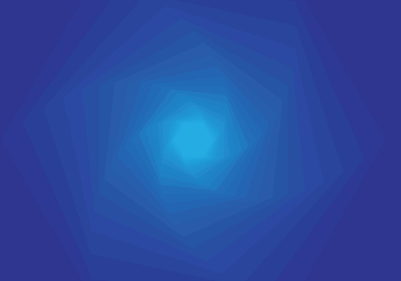 fond abstrait composé d'hexagones tourbillonnants dans un dégradé de style technologique du bleu clair au vecteur bleu foncé