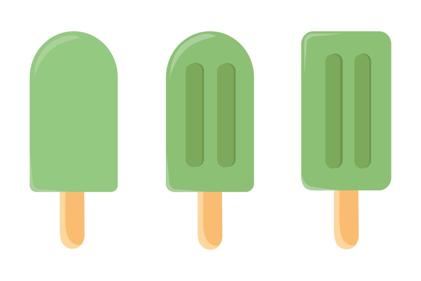 un ensemble de crème glacée. l'icône de match de crème glacée. vecteur isolé pour autocollants, cartes postales, bloc-notes