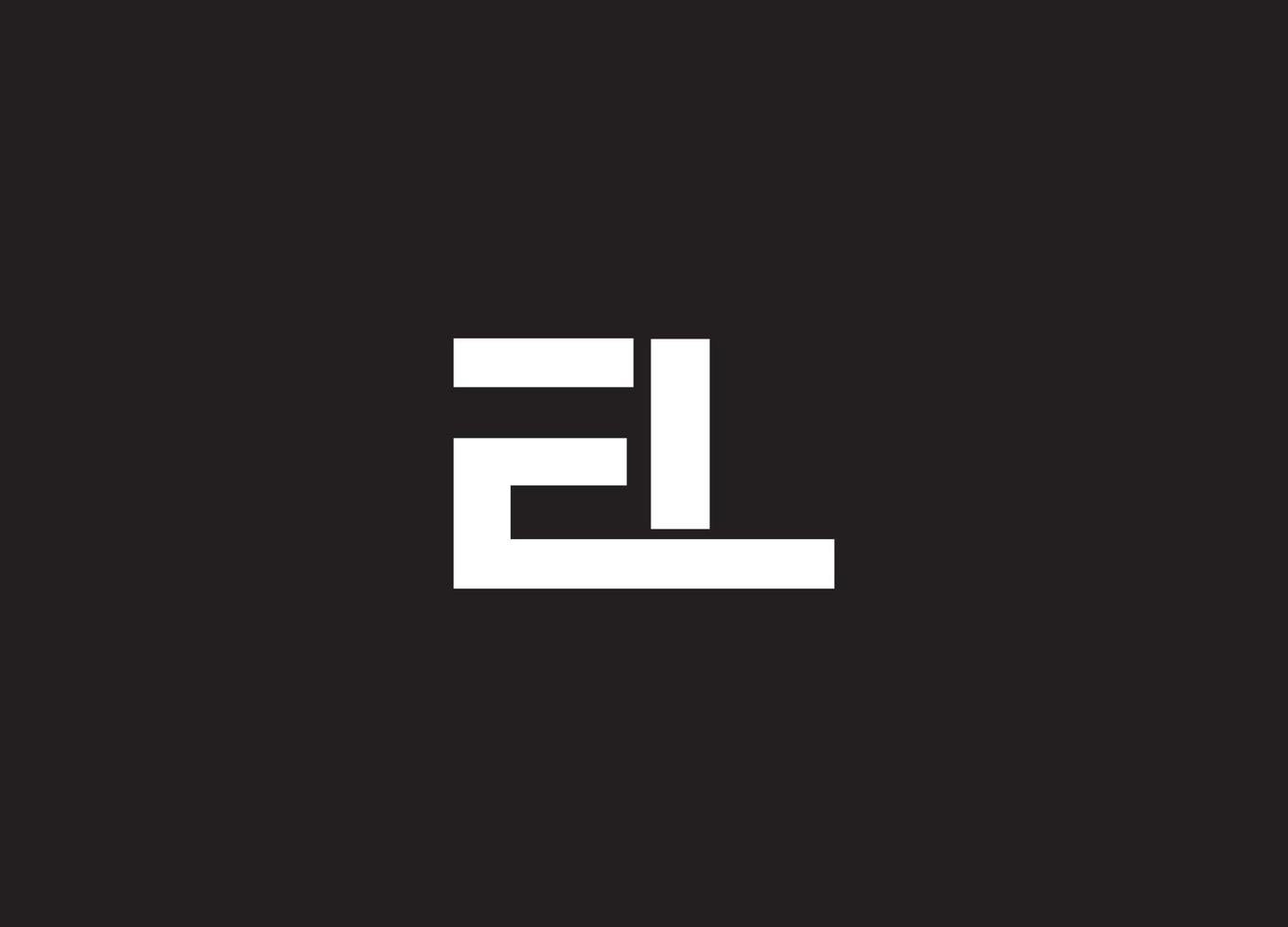 conception du logo el et logo de l'entreprise vecteur
