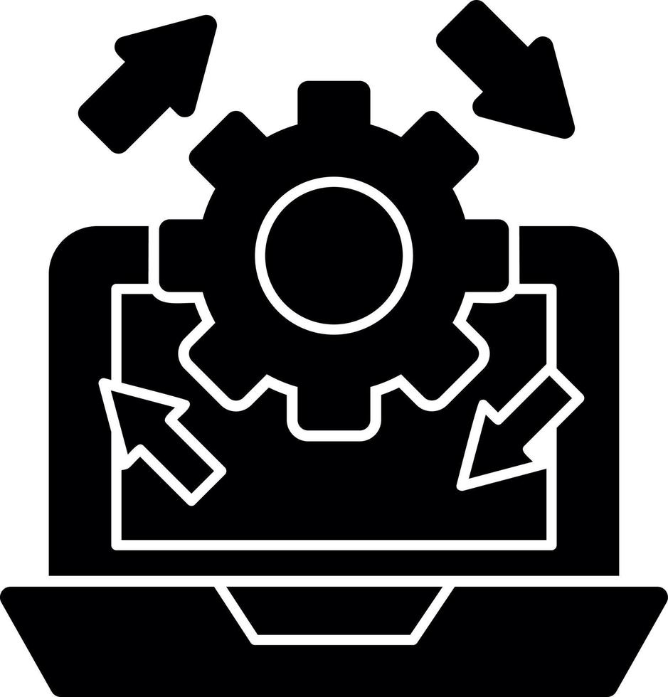 mise à niveau de la conception d'icônes vectorielles pour ordinateur portable vecteur