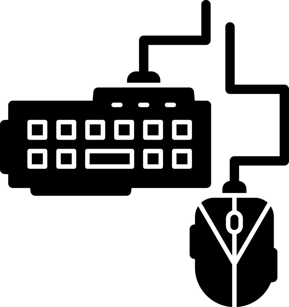 conception d'icône vectorielle clavier et souris de jeu vecteur