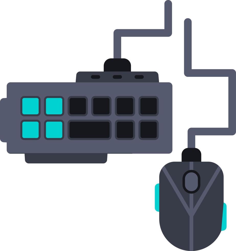 conception d'icône vectorielle clavier et souris de jeu vecteur