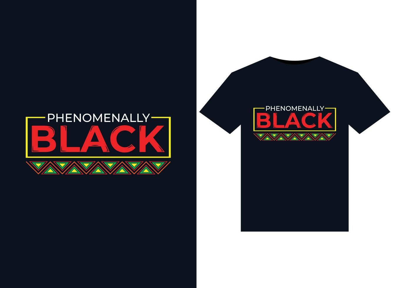 illustrations d'un noir phénoménal pour la conception de t-shirts prêts à imprimer vecteur