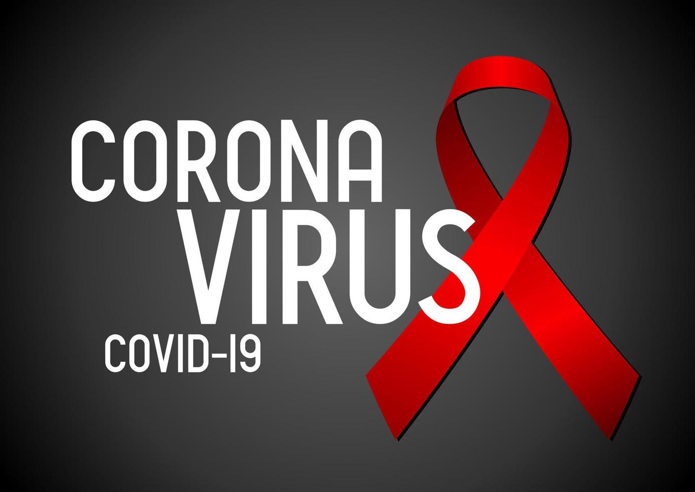 ruban rouge - concept de coronavirus vecteur