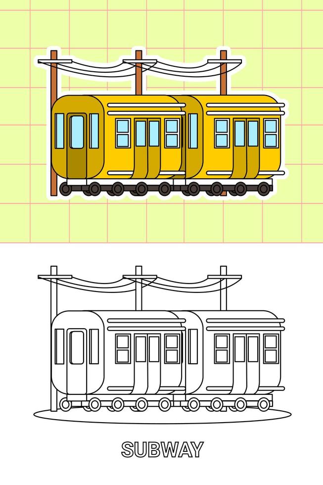 coloriage de transport en tout genre vecteur