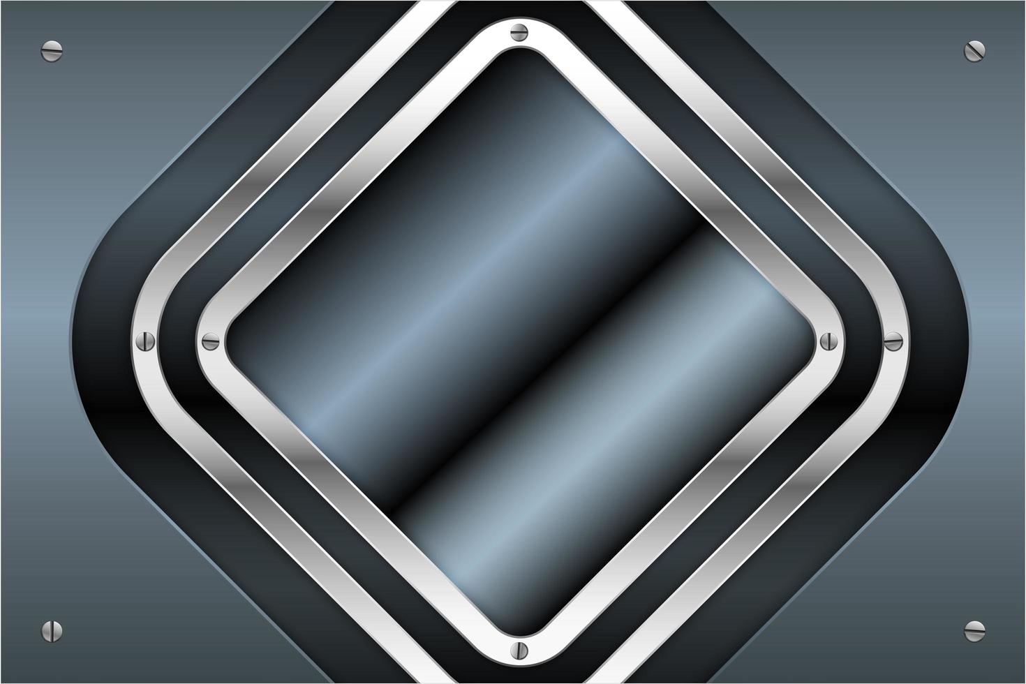 plaques métalliques bleues et argentées avec concept technologique de vis vecteur
