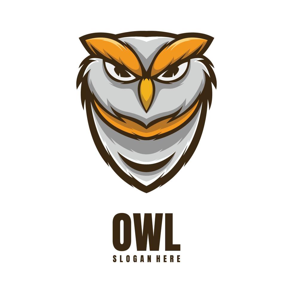 logo de mascotte de hibou vecteur