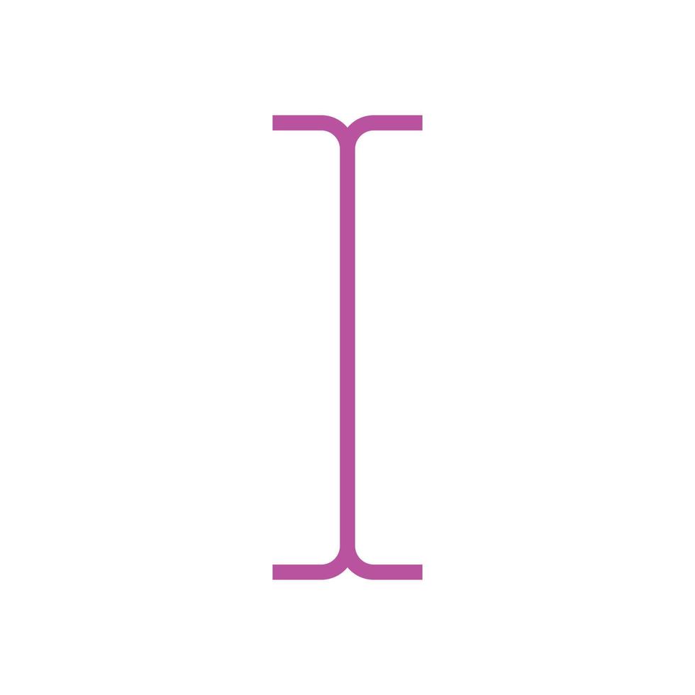 eps10 curseur de souris d'entrée de type vecteur rose icône abstraite ou logo isolé sur fond blanc. symbole de marqueur d'insertion de texte dans un style moderne simple et plat pour la conception de votre site Web et votre application mobile