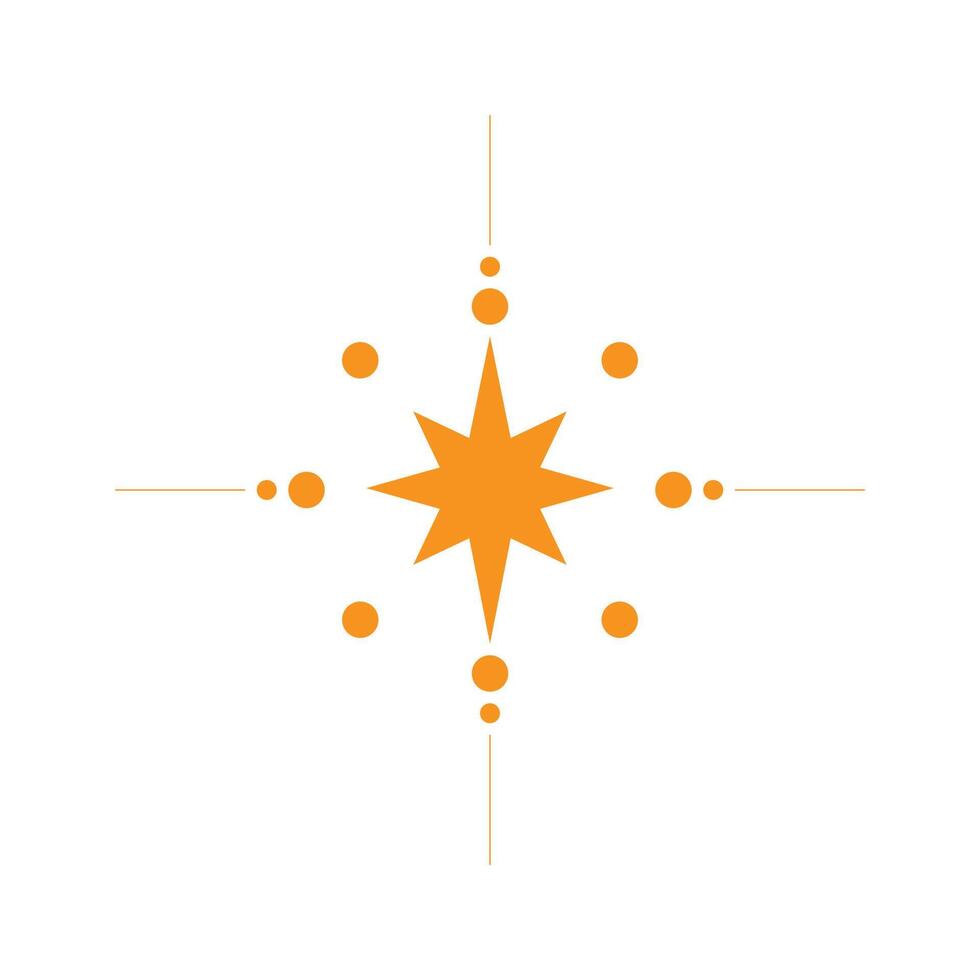 eps10 vecteur orange cannelure étoiles art abstrait icône ou logo isolé sur fond blanc. symbole d'étoiles dans un style moderne et plat simple pour la conception de votre site Web et votre application mobile