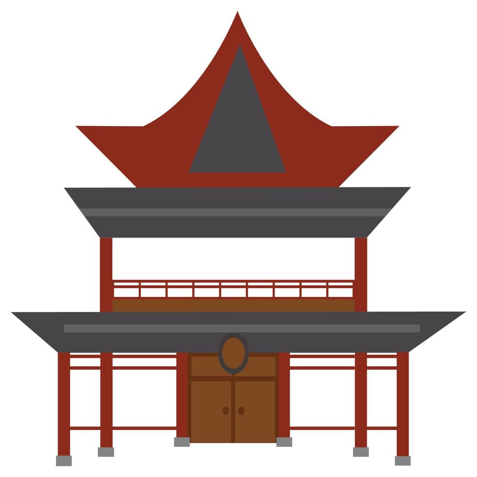 temple du japon qui peut facilement modifier ou éditer vecteur