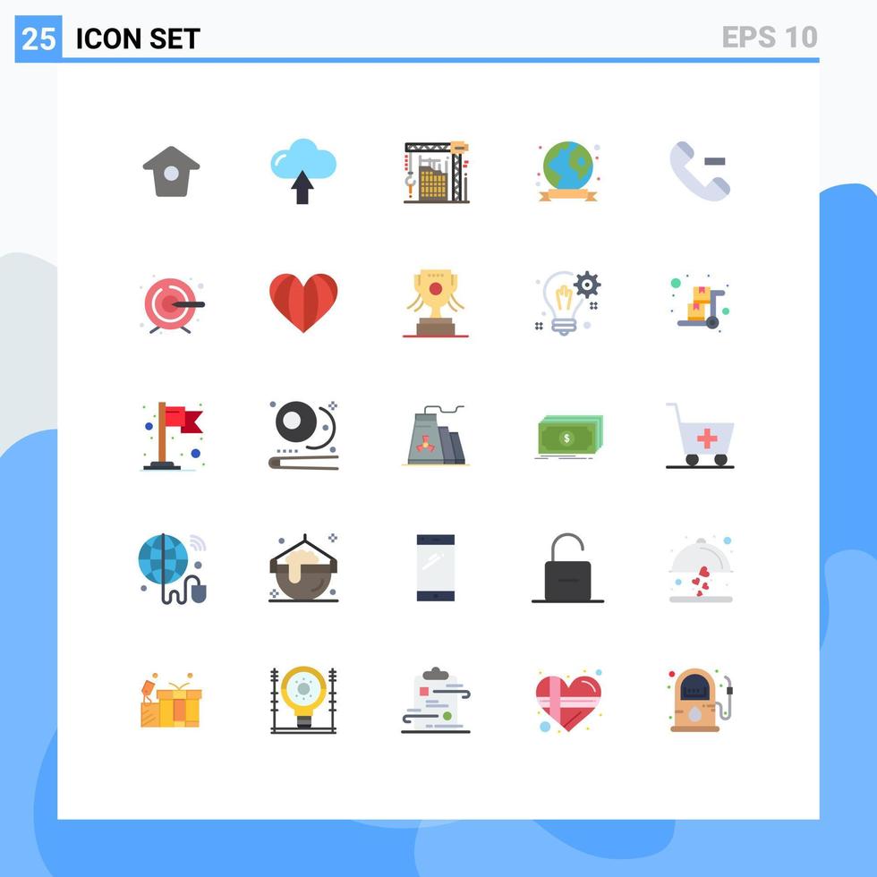 25 icônes créatives signes et symboles modernes de contact environnement grue écologie insigne éléments de conception vectoriels modifiables vecteur