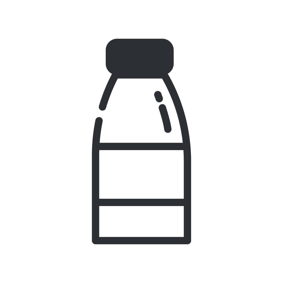 icône linéaire de bouteille de lait. symbole de la nourriture. notion de logo. illustration vectorielle isolée sur fond blanc. vecteur