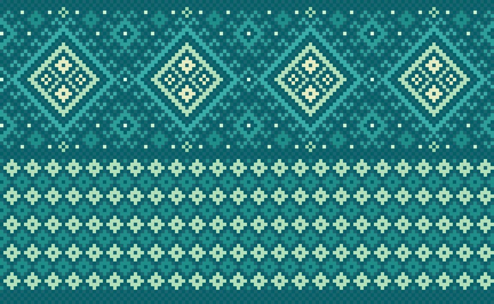 motif ethnique de broderie, fond jacquard géométrique vectoriel, style zigzag artisanal au point de croix vecteur