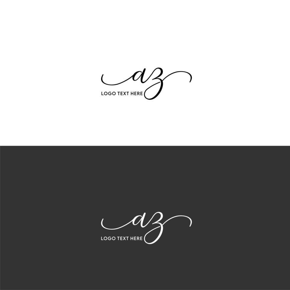 logo de lettre initiales az, signature az, monogramme az, initiales az vecteur