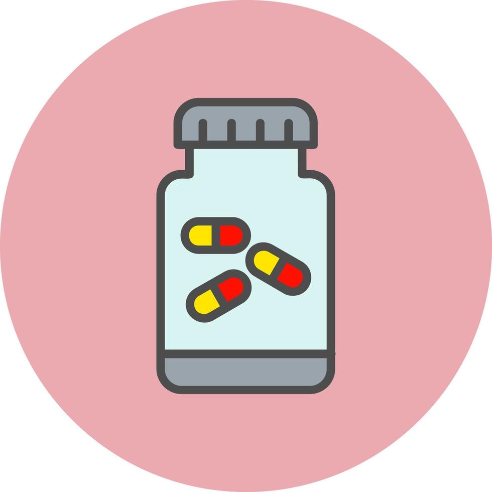 conception d'icône vectorielle de bouteille de pilules vecteur