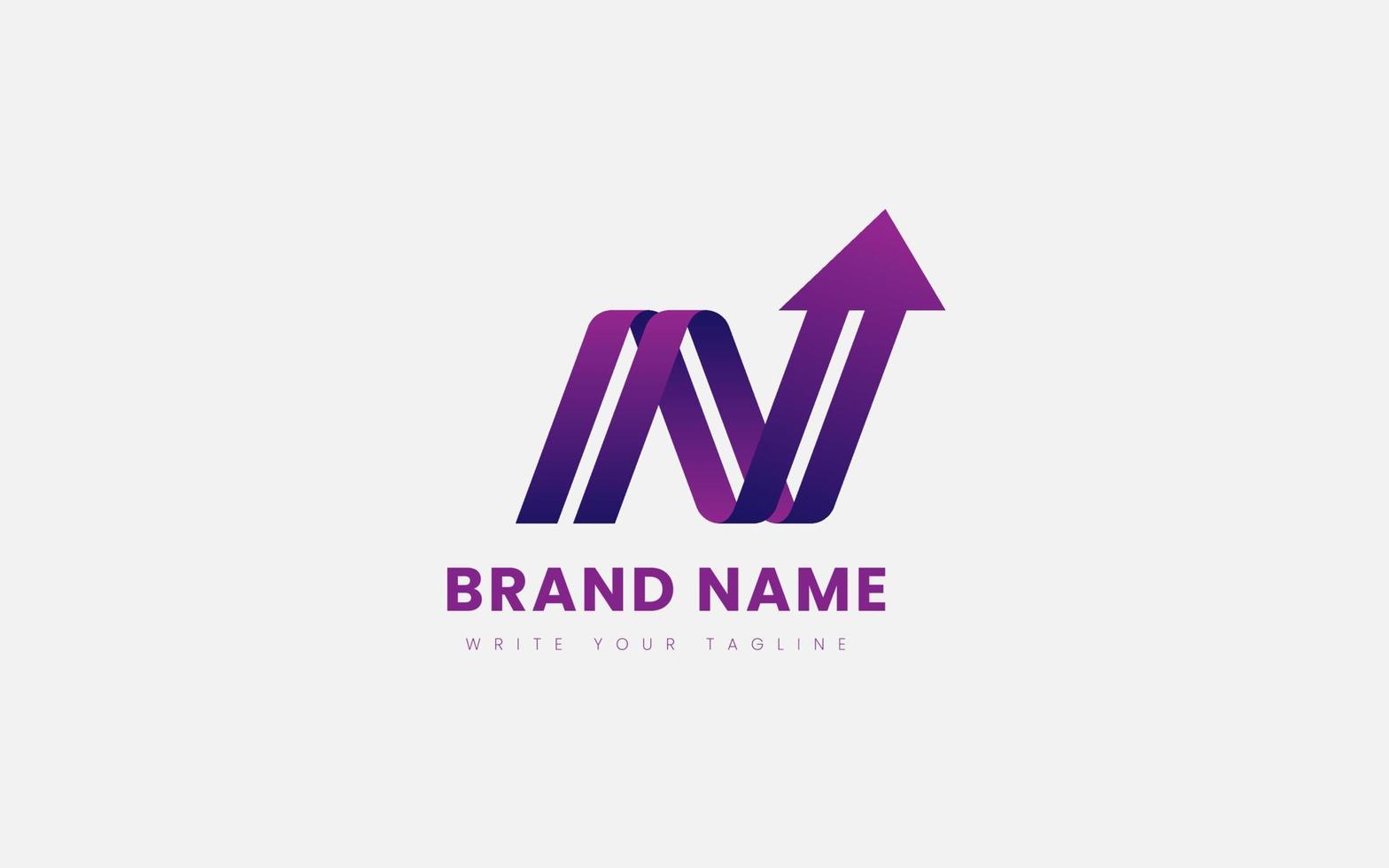 création de logo de lettre n avec concept de croissance. logo d'entreprise moderne avec dégradé de couleur. l'image de marque de l'entreprise. vecteur