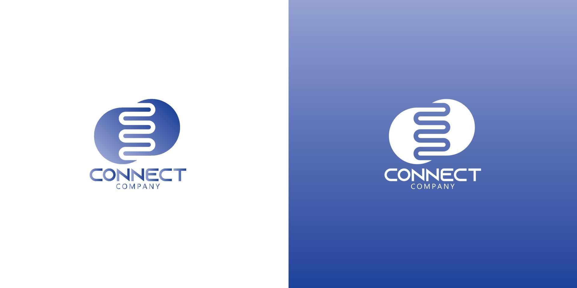 connectez l'idée de conception minimaliste du logo de l'entreprise vecteur
