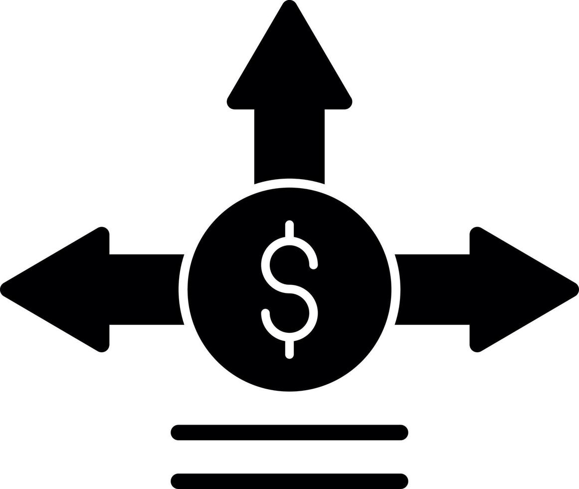 conception d'icône de vecteur de décision d'investissement