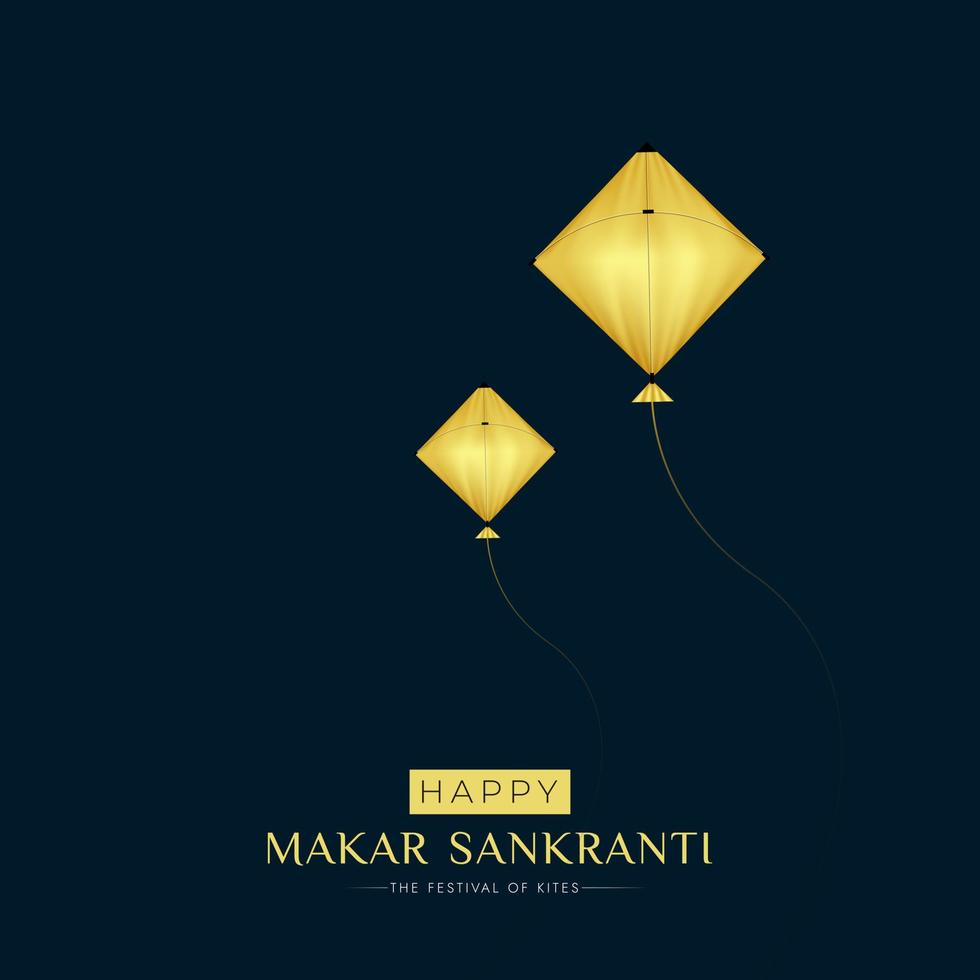 joyeux makar sankranti publication sur les réseaux sociaux vecteur