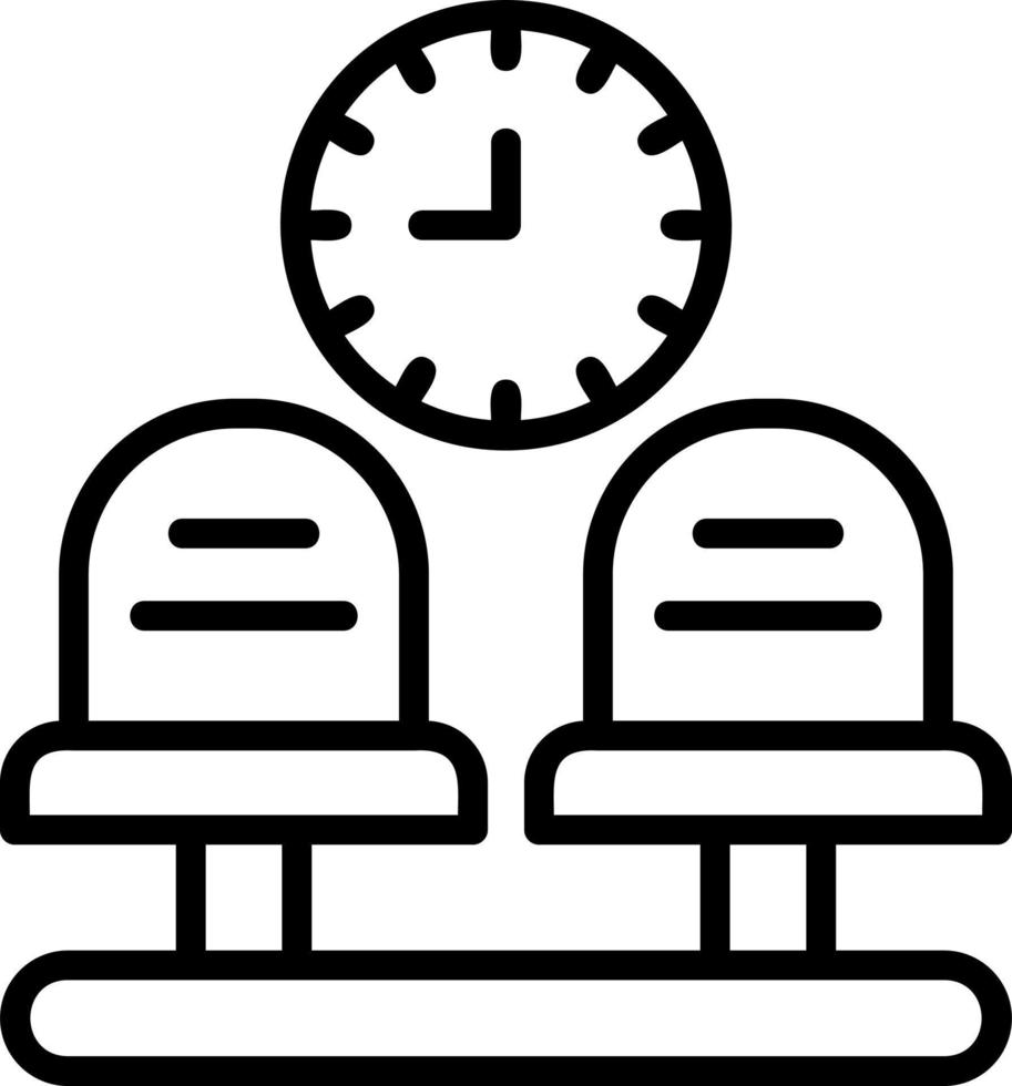 conception d'icône de vecteur de salle d'attente