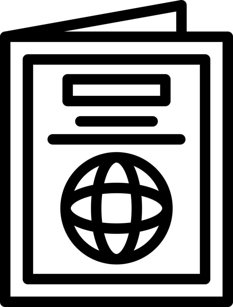 conception d'icône de vecteur de passeport