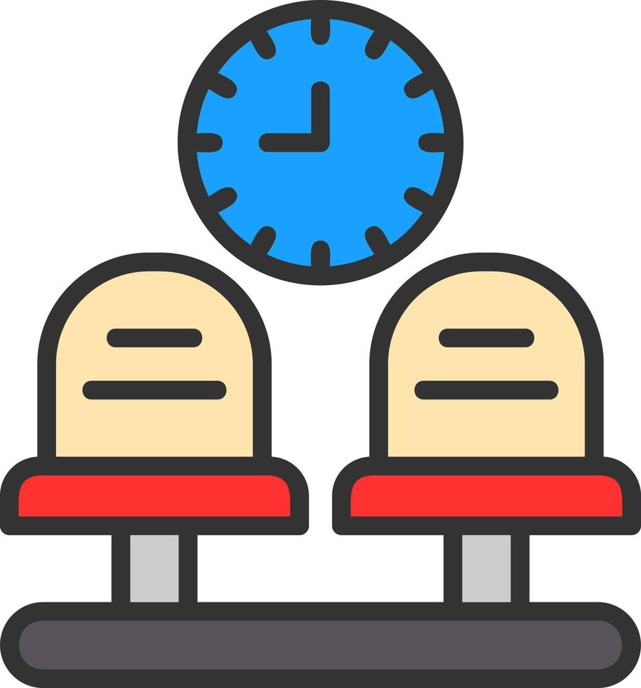 conception d'icône de vecteur de salle d'attente
