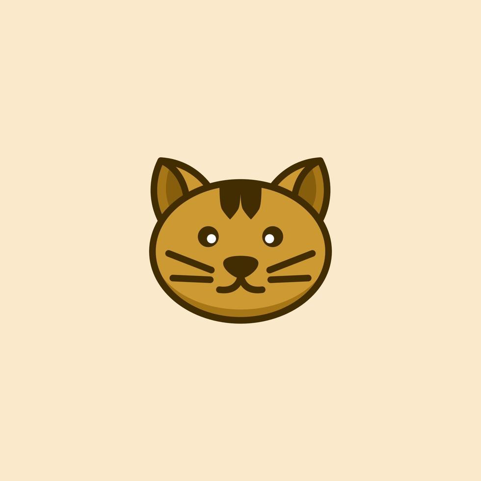 création de logo de concept de chat mignon vecteur