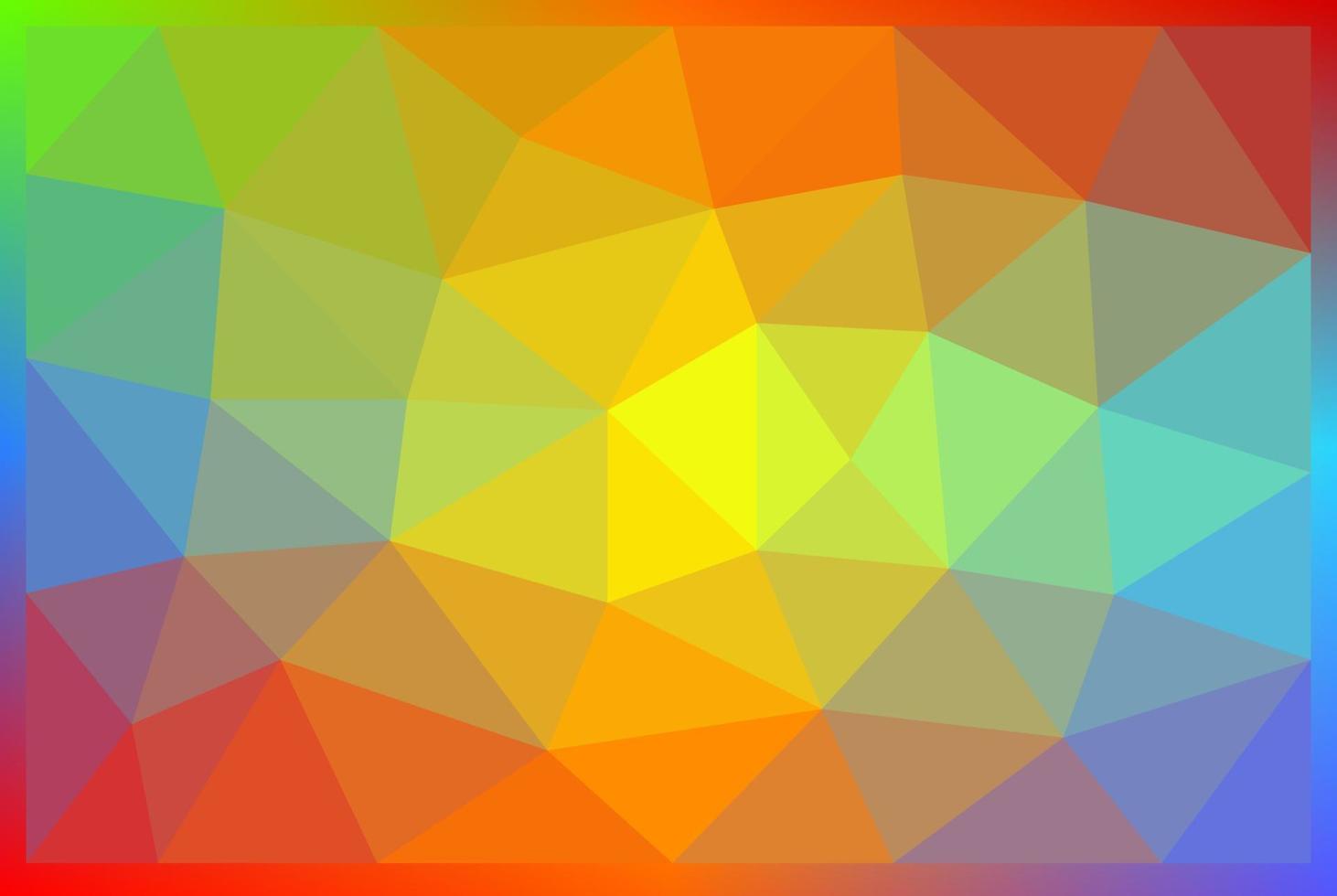 le fond de maillage dominant est de couleur arc-en-ciel. fond de maille avec des triangles colorés. vecteur