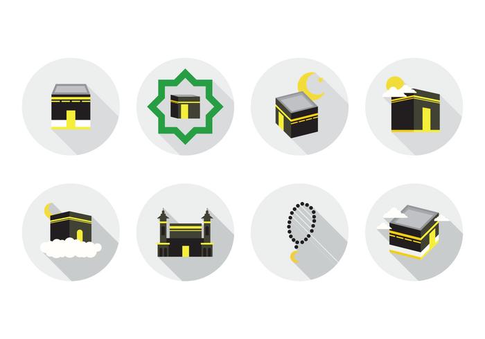 Icône de Kaaba Makkah gratuit vecteur