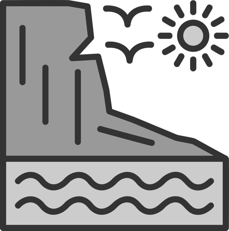 conception d'icône de vecteur de falaise