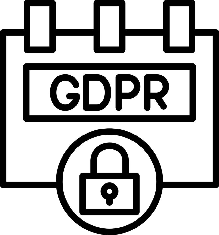 conception d'icône vectorielle de plugin gdpr vecteur