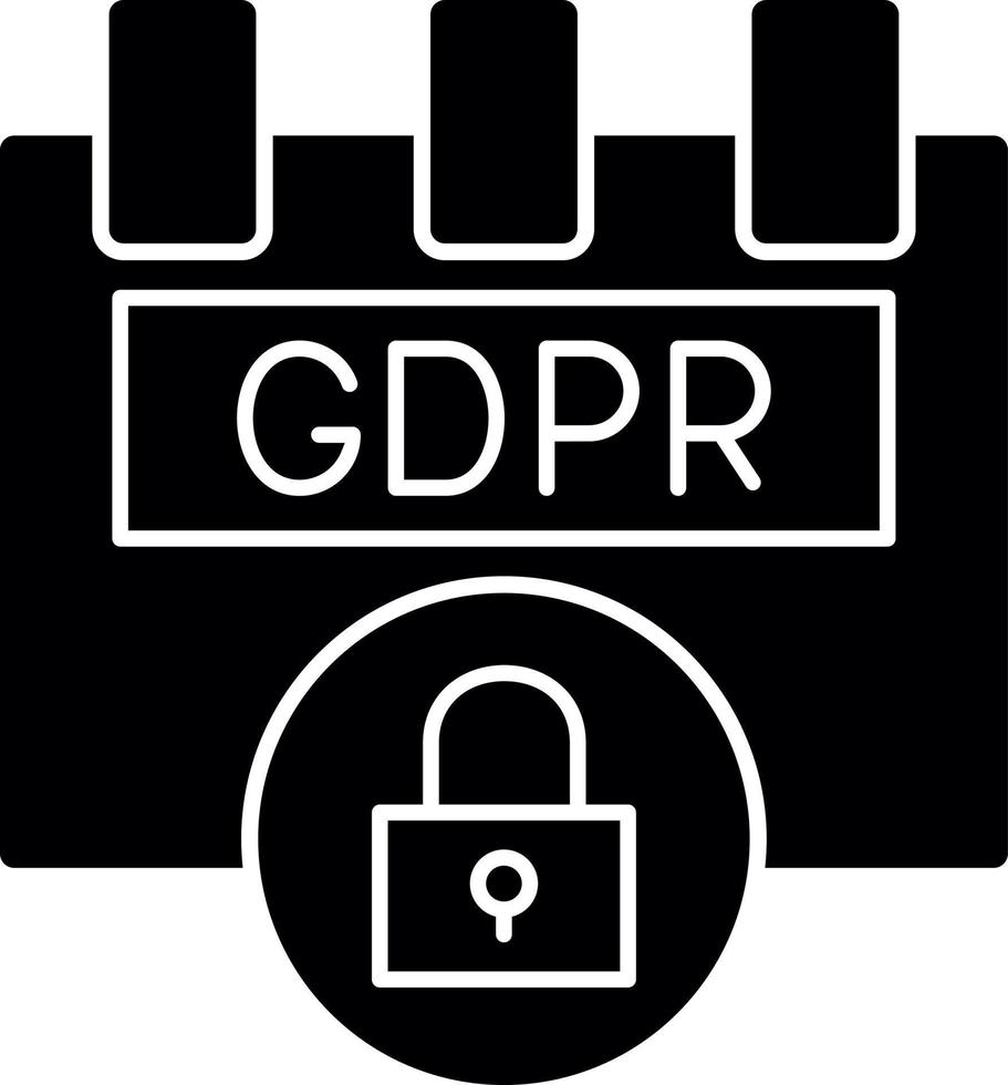 conception d'icône vectorielle de plugin gdpr vecteur