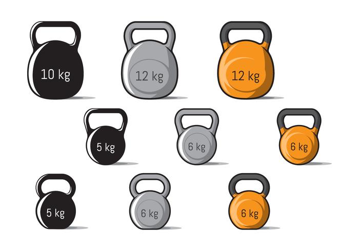 Kettle Bell Variant Vecteurs vecteur