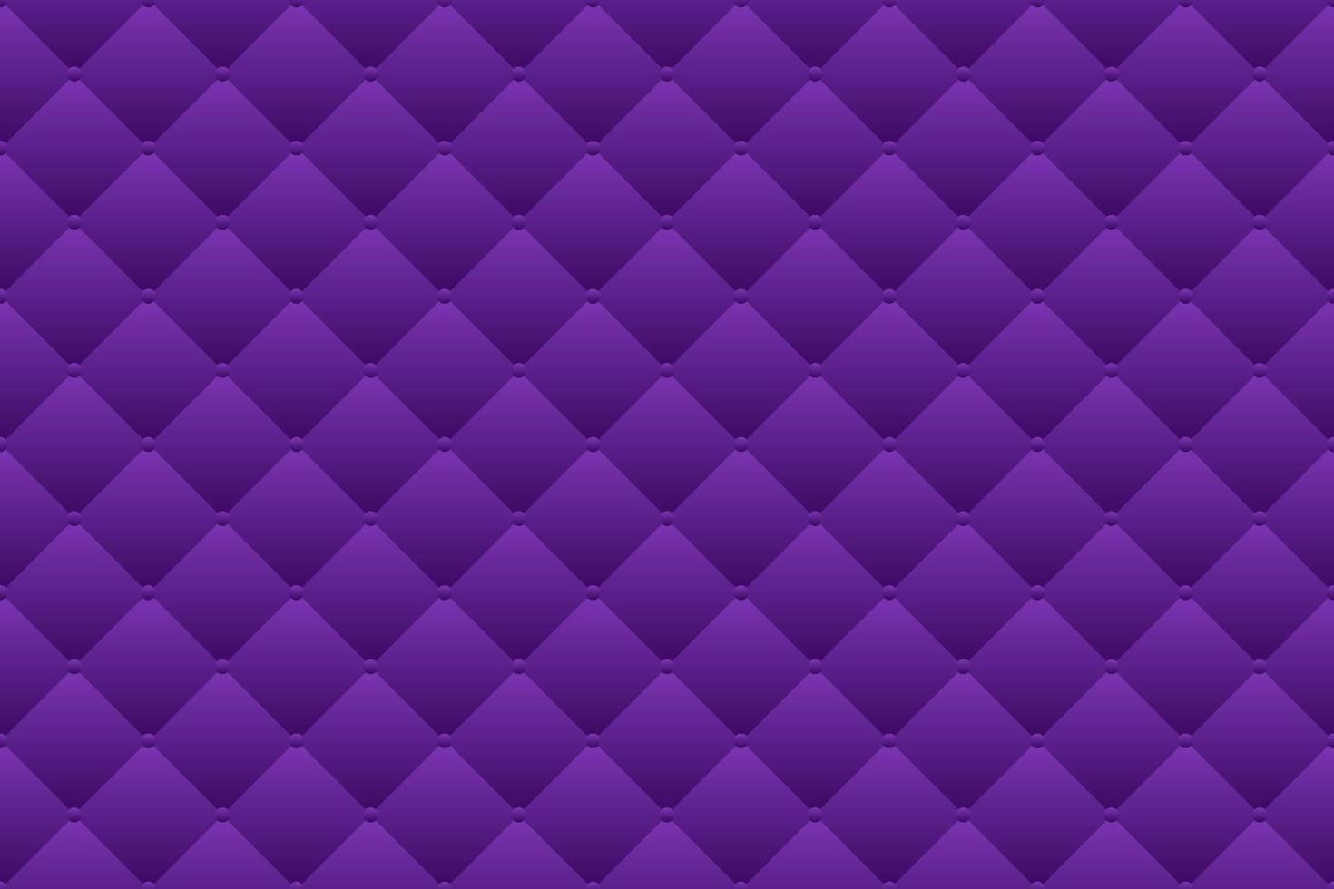 fond de vecteur de texture de cuir de tapisserie d'ameublement de luxe violet. modèle sans couture matelassé avec des perles.