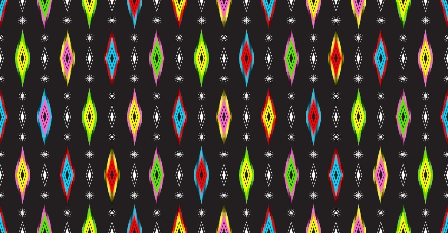 abstrait mignon couleur géométrique tribal ethnique ikat folklore argyle oriental motif natif conception traditionnelle pour le fond tapis papier peint vêtements vêtements tissu emballage impression batik folk tricot bande vecteur