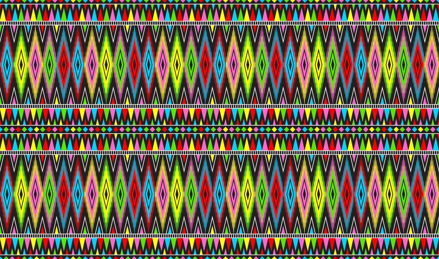 abstrait mignon couleur géométrique tribal ethnique ikat folklore argyle oriental motif natif conception traditionnelle pour le fond tapis papier peint vêtements vêtements tissu emballage impression batik folk tricot bande vecteur