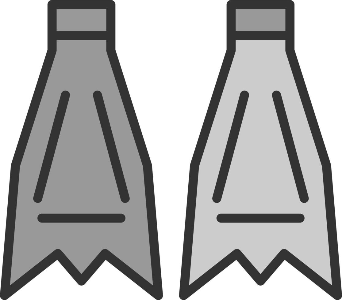 conception d'icône de vecteur de nageoire