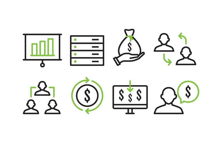 Pack d'icônes Finance vecteur