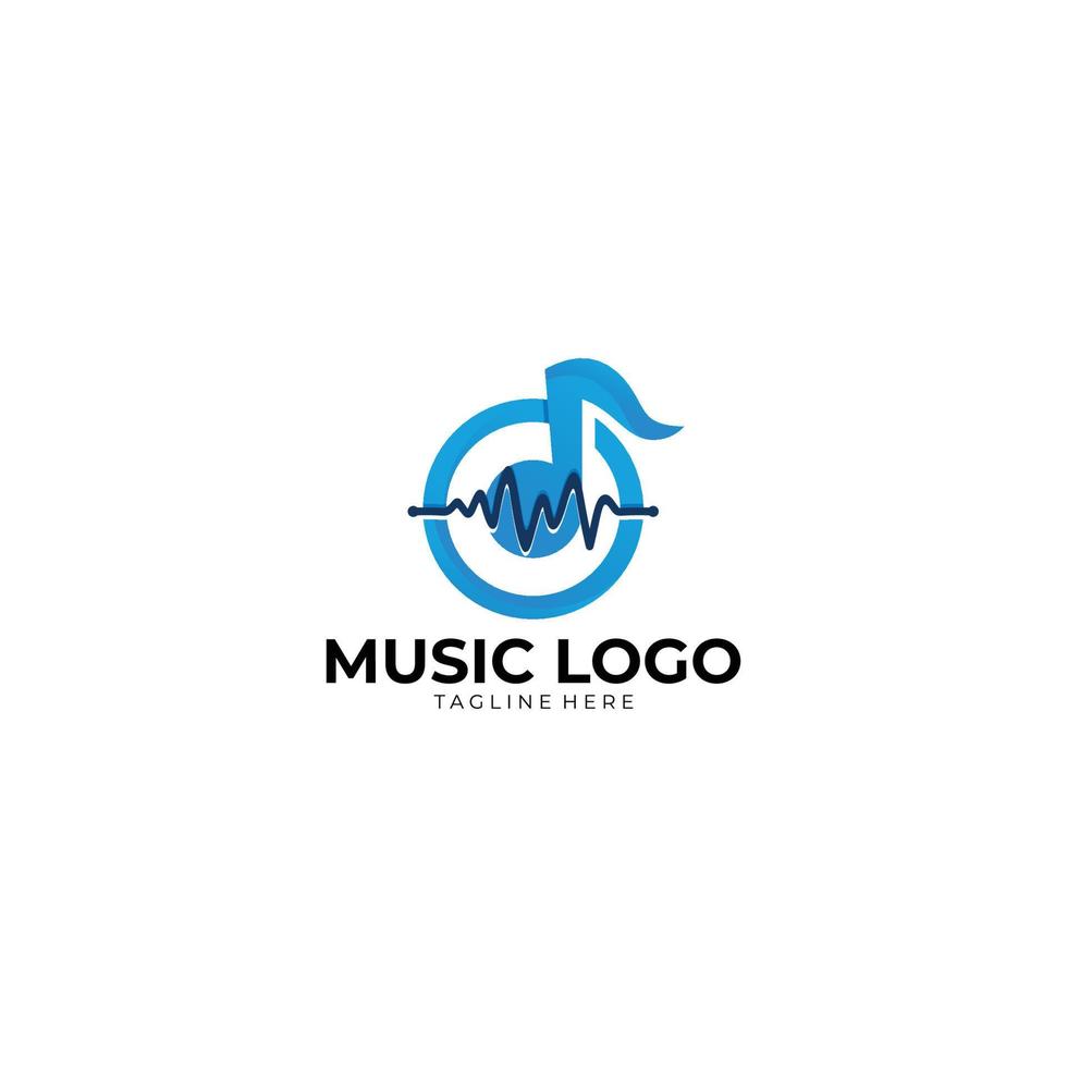 musique logo icône vecteur isolé