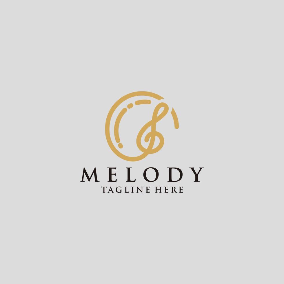 musique mélodie logo icône vecteur isolé