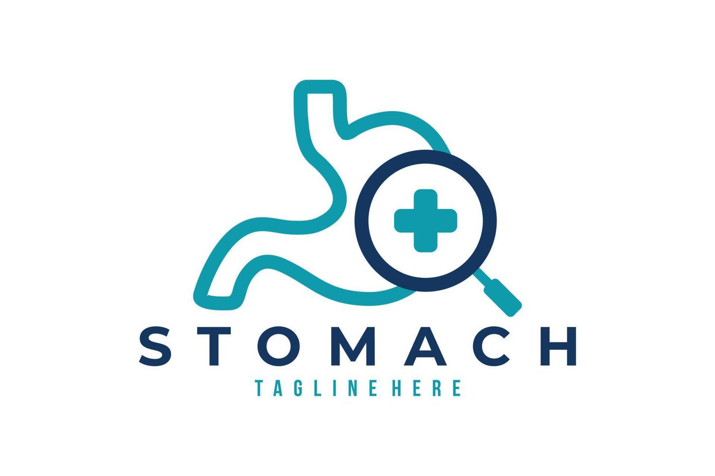 vecteur d'icône de logo de soins d'estomac isolé