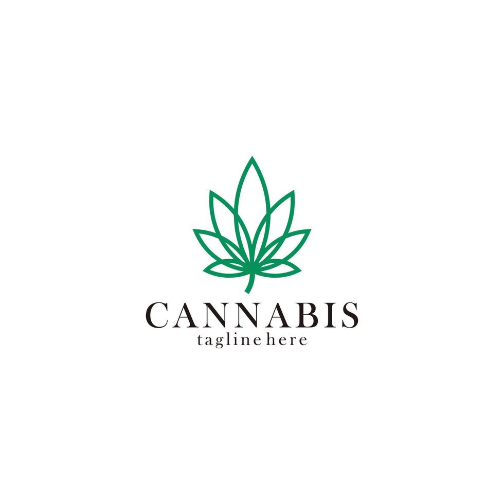 vecteur d'icône de logo de cannabis isolé