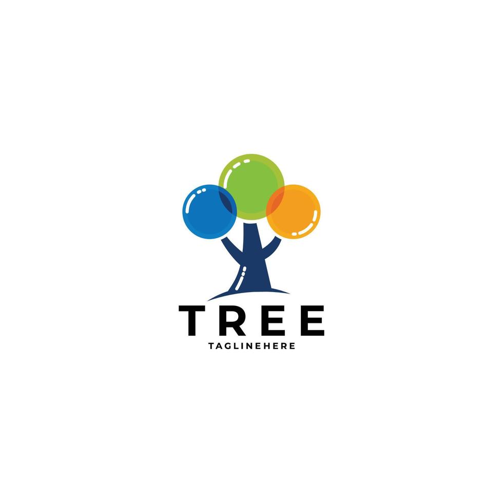 arbre logo icône vecteur isolé