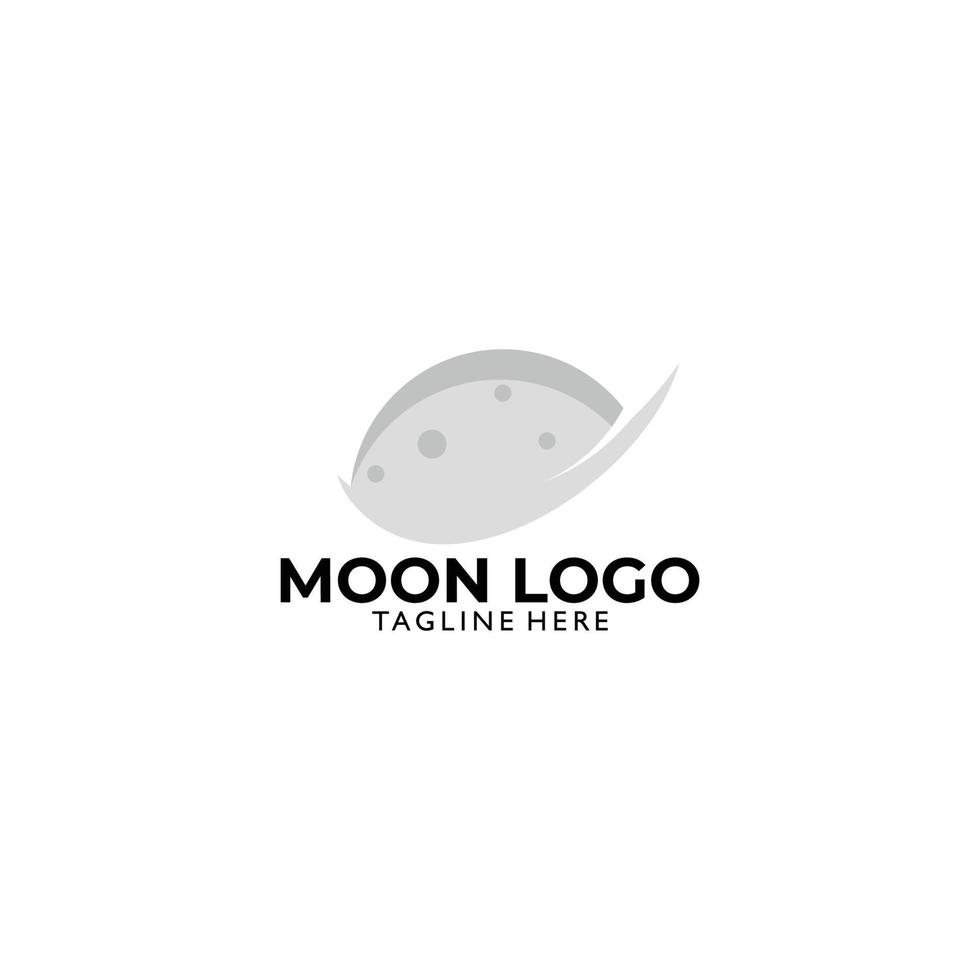 lune logo icône vecteur isolé