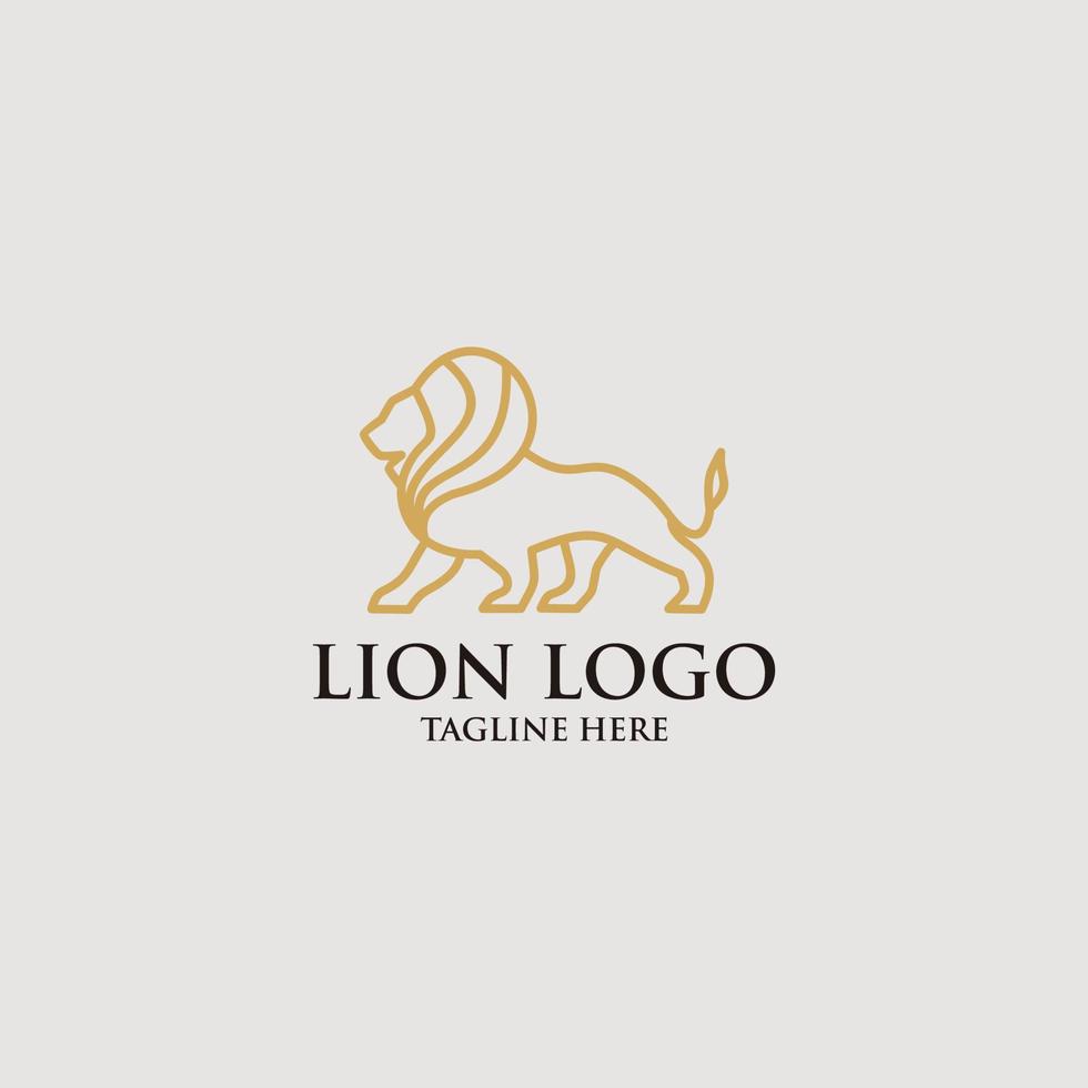 vecteur d'icône de logo de lion isolé