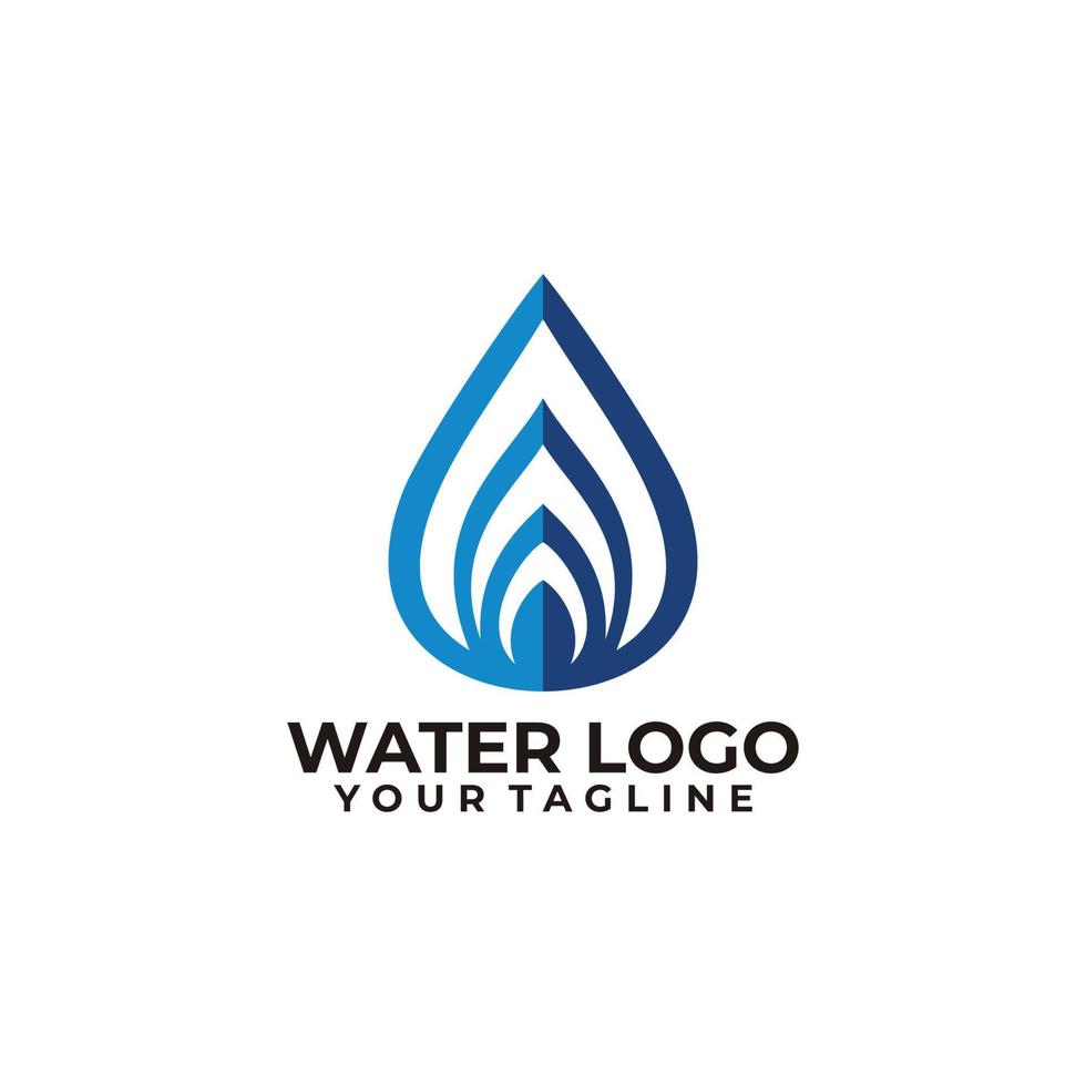 vecteur d'icône de logo d'eau isolé