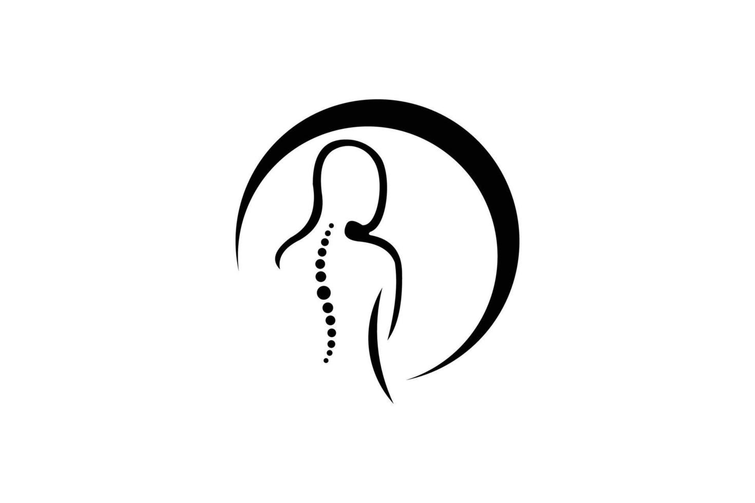 vecteur d'icône de logo de colonne vertébrale isolé