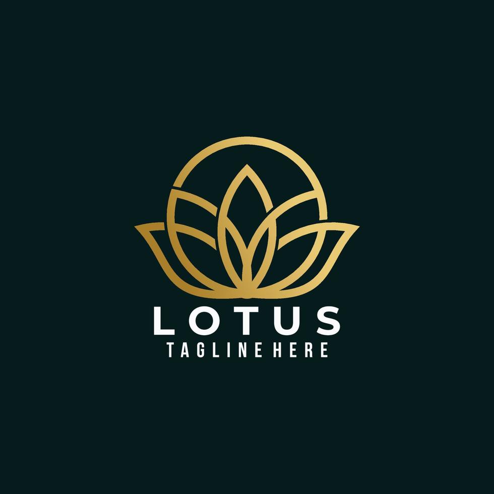 vecteur d'icône de logo de lotus isolé