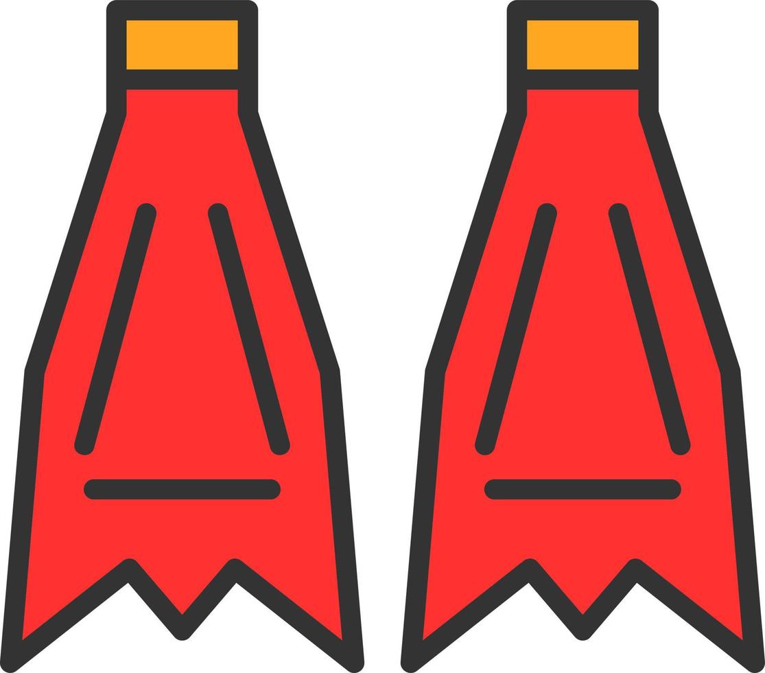 conception d'icône de vecteur de nageoire
